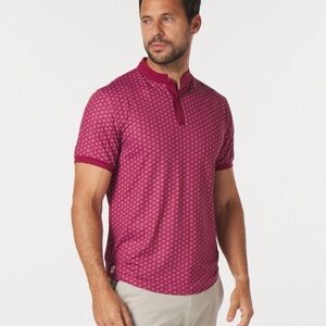 Mantra Stylish Maroon Pattern Polo for Men